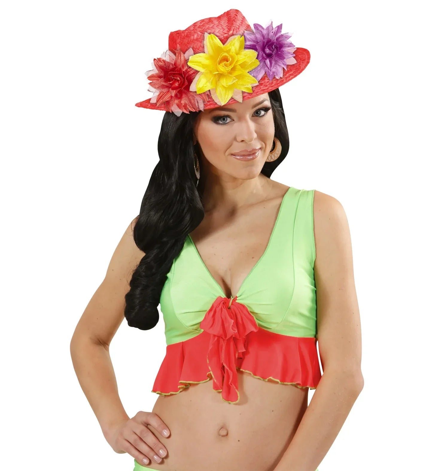 Flor de Tela Roja Grande Flores Widmann